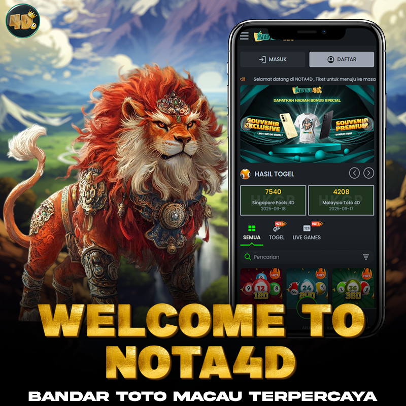 Welcome To NOTA4D - Bandar Toto Macau Terpercaya